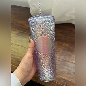 Clear diamond like crystal chameleon Starbucks large cup